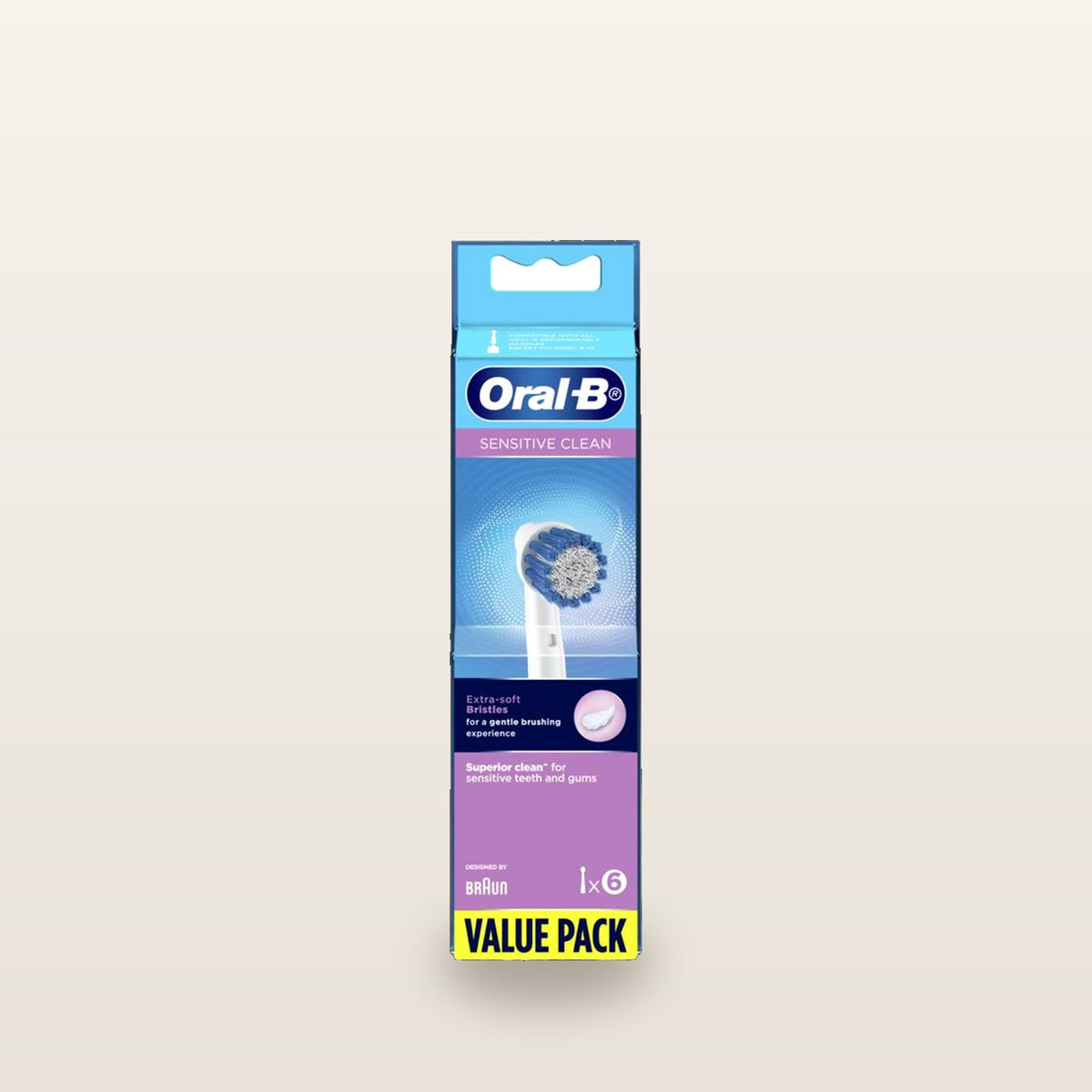 Oral B Power Toothbrush Clean Sensitive Refills 6 Pack