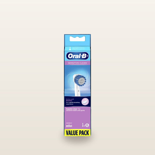 Oral B Power Toothbrush Clean Sensitive Refills 6 Pack
