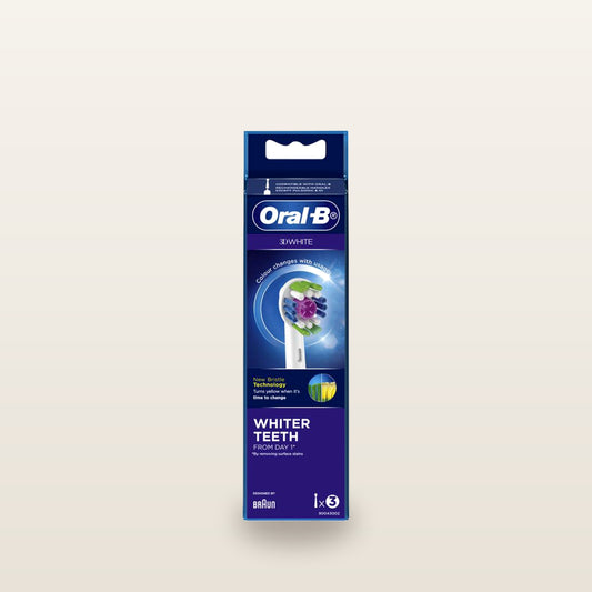 Oral B Power Toothbrush 3D White Refills 3 Pack