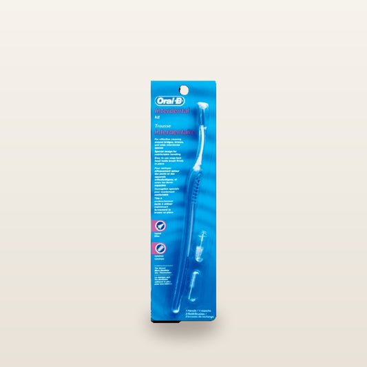 Oral B - Interdental Kit Blue Handle + Refill Brushes Cylindrical and Tapered (Parallel Import)