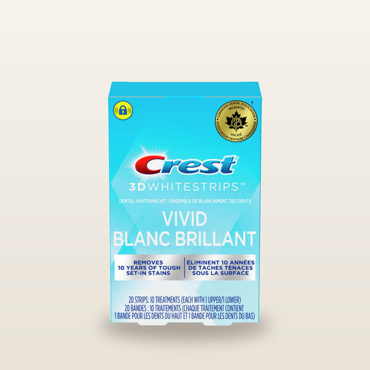Crest 3D White Whitestrips Vivid Blanc Brillant 10 Treatments