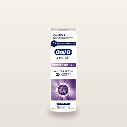 Oral B Toothpaste 3D White Diamond Clean 85g with 4% Hydrogen Peroxide teeth whitening