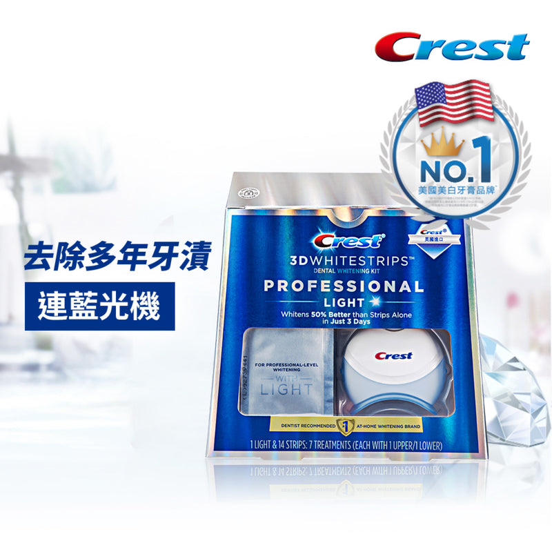 Crest 3D Whitestrips with Light Teeth Whitening Kit, 7 Treatments