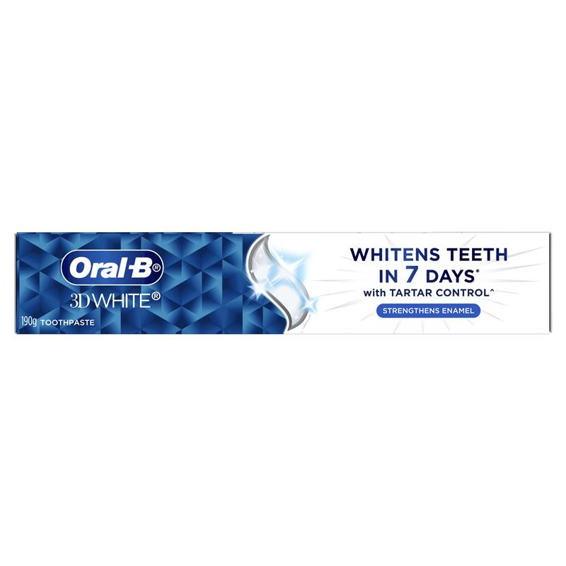 Oral B Toothpaste 3D White Strengthen Enamel 190g