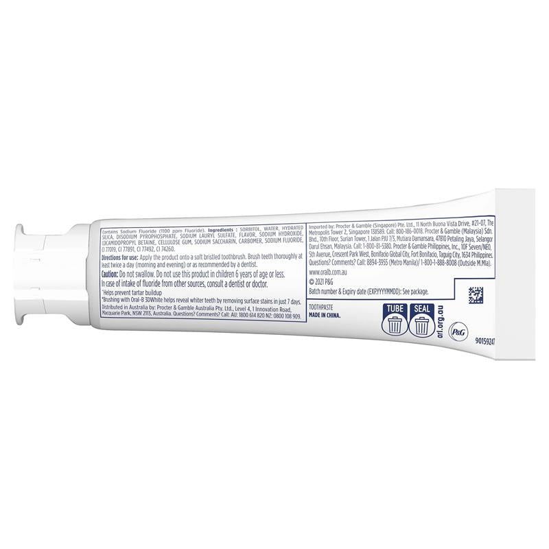 Oral B Toothpaste 3D White Long Lasting Freshness 110g
