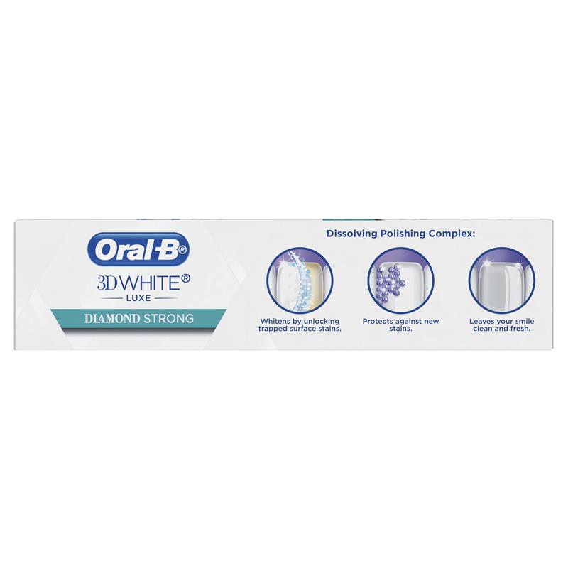 Oral B Teeth Whitening Toothpaste 3D White Luxe Diamond Strong 95g