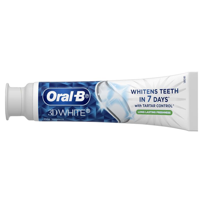 Oral B Toothpaste 3D White Long Lasting Freshness 190g