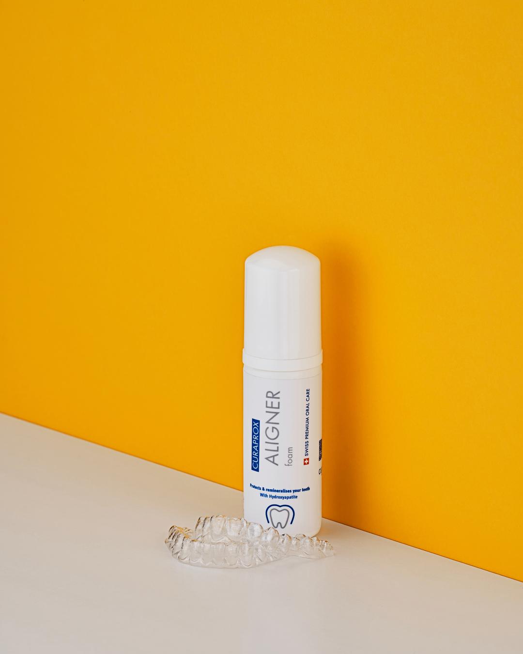 CURAPROX Aligner Foam 40ml - Prevents Plaque Buildup for Aligners, Retainers & Braces
