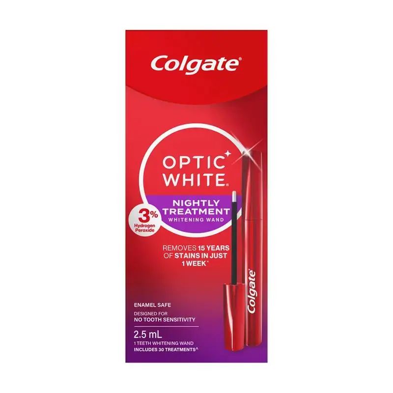 Colgate - Colgate Optic White Nightly Treatment Whitening Wand 3% 1 Pack 2.5ml ,exp. 03/2027