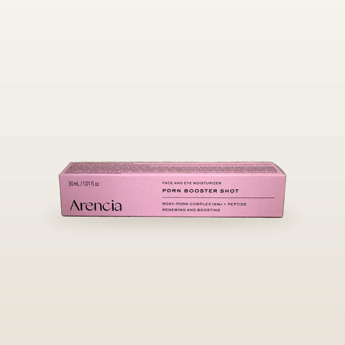 Arencia PDRN Booster Shot 30ml (Face and Eye Moisturizer, Rosy-PDRN Complex 5% + Peptide)