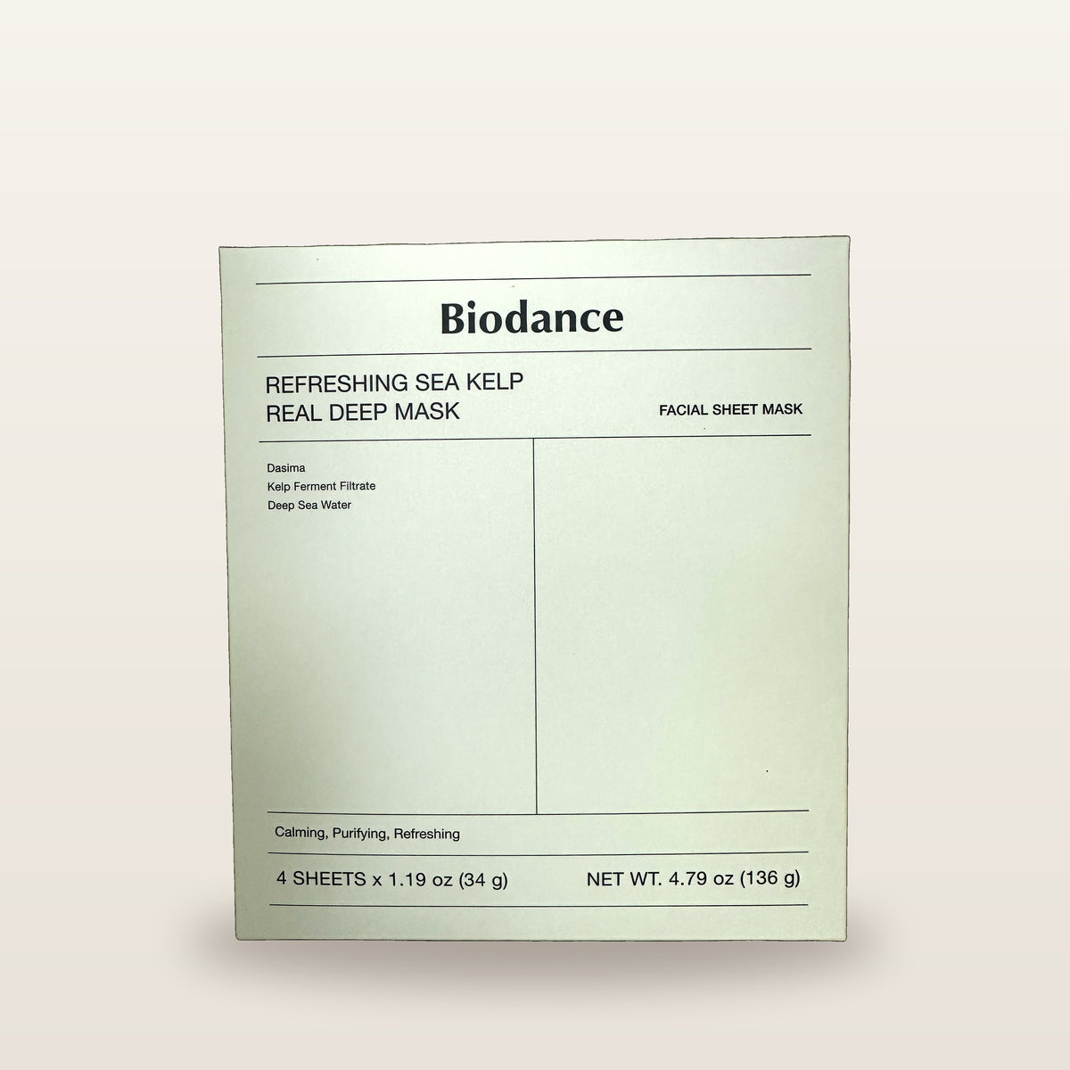 BIODANCE Refreshing Sea Kelp Real Deep Mask (4 Sheets)