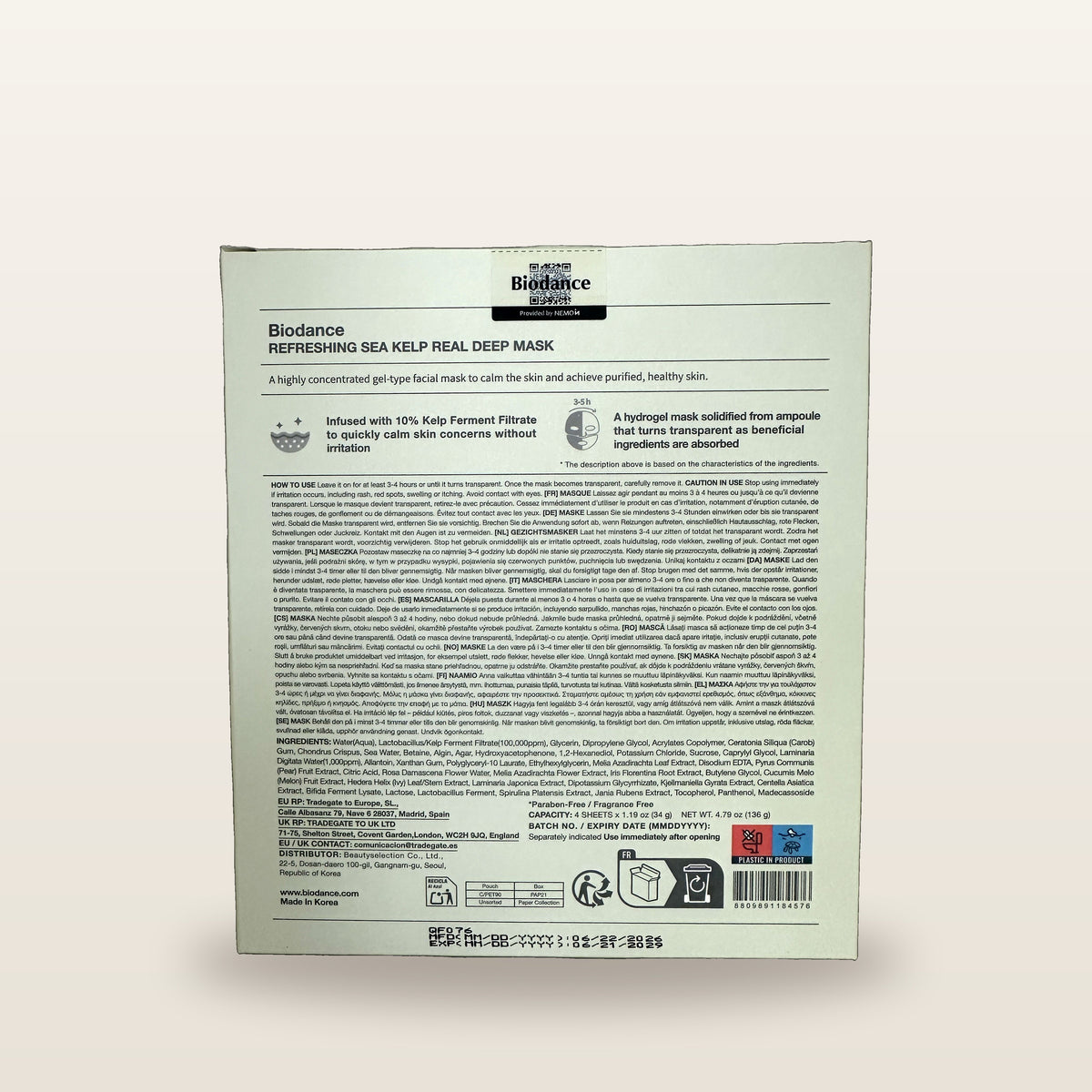 BIODANCE Refreshing Sea Kelp Real Deep Mask (4 Sheets) - view 2