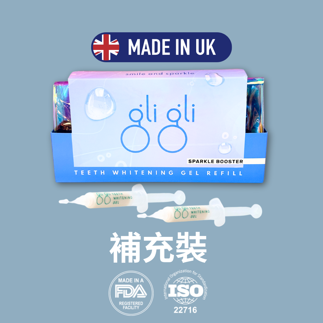 gli gli - Sparkle Booster Gel Refill PAP Teeth Whitening Gel-2x5ml 10 to 15 Days Treatment for Sensitive Teeth