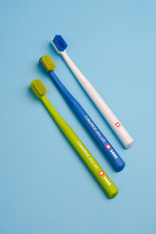 CURAPROX CS 5460 Ultra-Soft Toothbrush - Royal Blue, Pack of 3 (Random Bristle Colour)