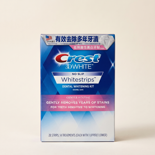Crest 3D White Gentle Routine box, 14 treatments, studio