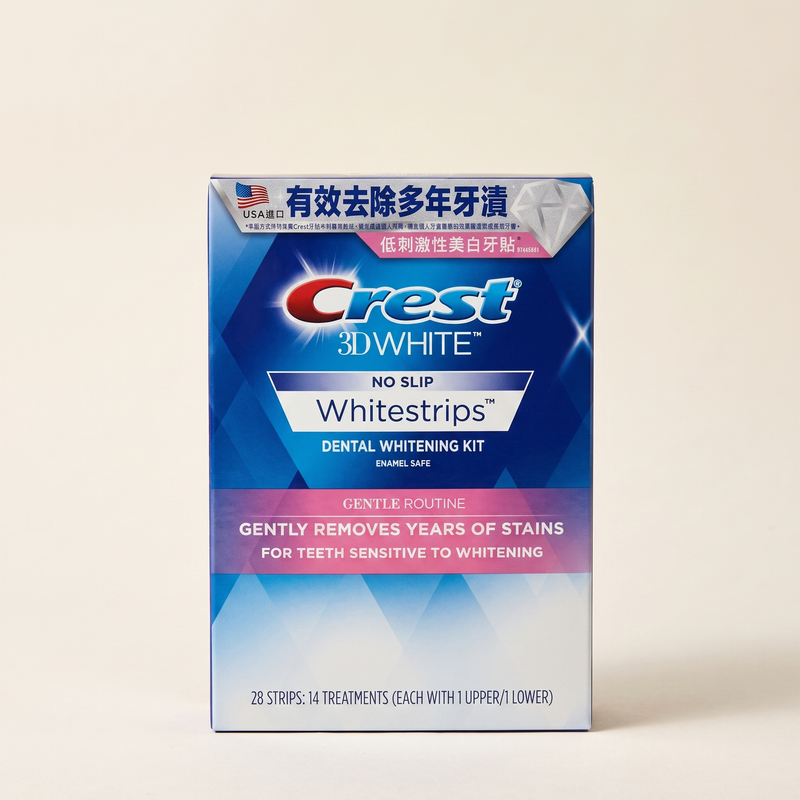 Crest - [Authorized Goods] 3D White Strips Gentle Routine(14 treatments, 28 strips) ,EXP. 11/2028