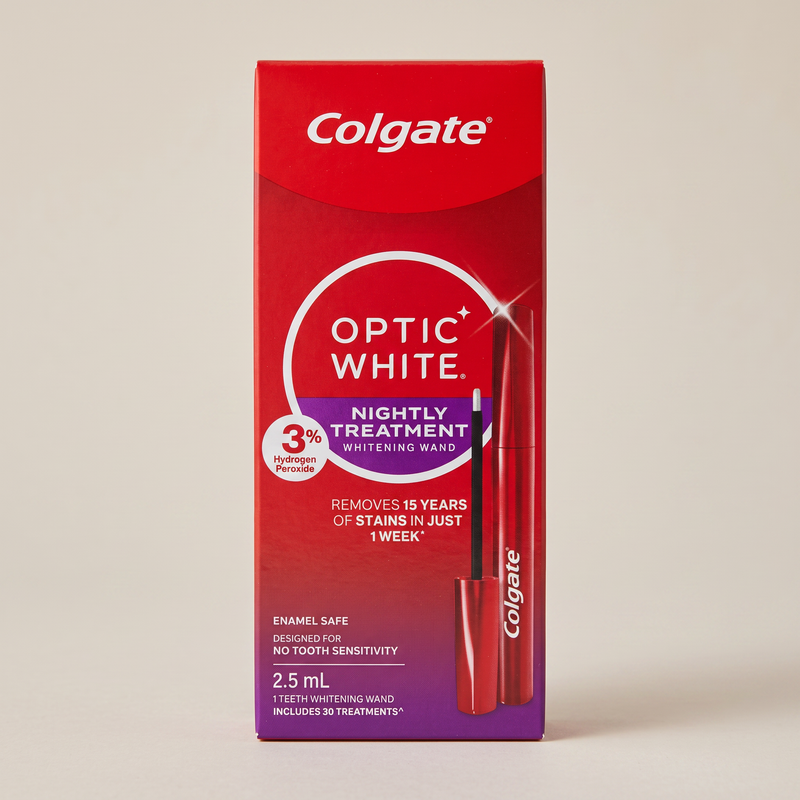 Colgate Optic White Nightly Treatment whitening wand, studio