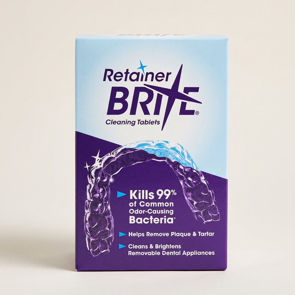 Retainer Brite cleaning tablets, 96 count box, studio