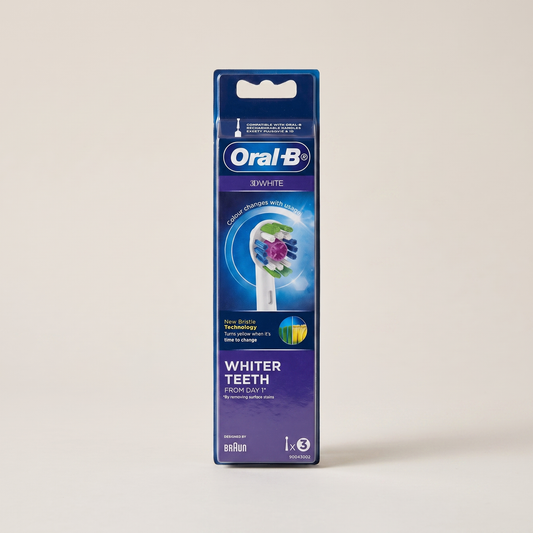 Oral-B 3D White brush heads with Clean Maximiser, 3 count, studio
