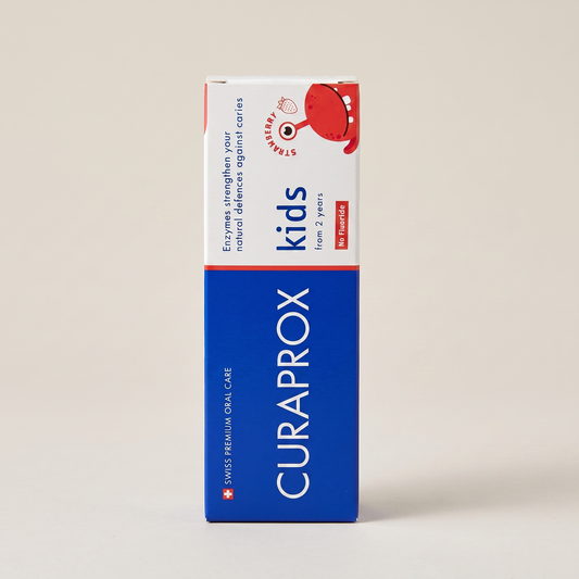 Curaprox Kids strawberry no-fluoride toothpaste 60ml, studio