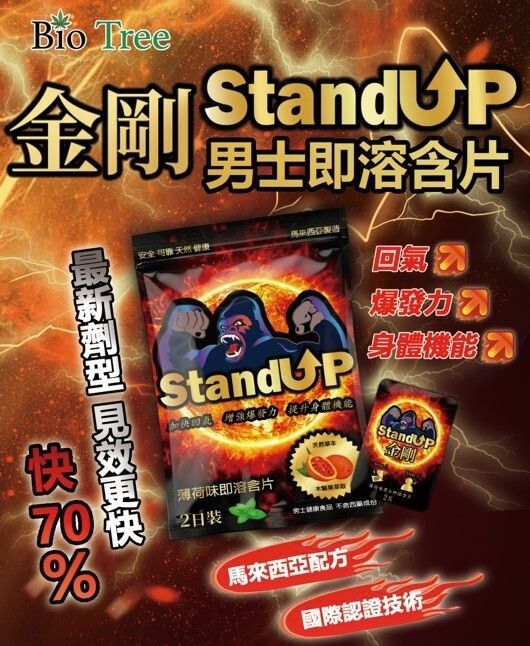 KING KONG BLACK MACA - Stand UP Mint-Flavored Instant Dissolving Tablets (2 days) Men's Essential Energy & Vitality Boost