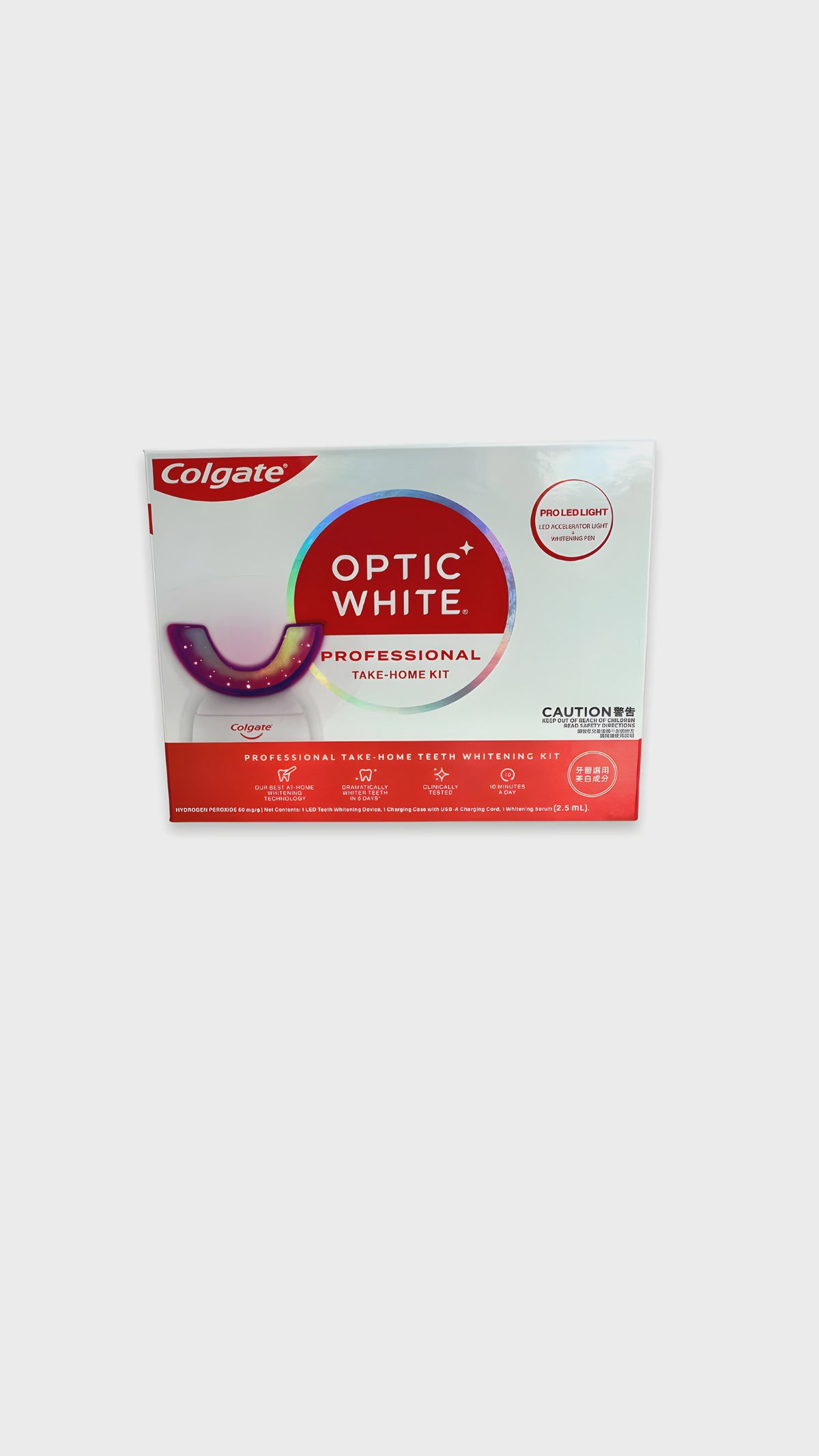 Colgate Optic White Pro LED professional take-home teeth whitening kit - product video