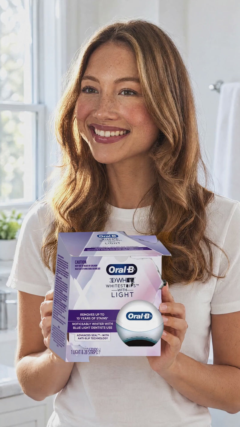 GRWM: Oral-B 3D White Whitestrips with Light