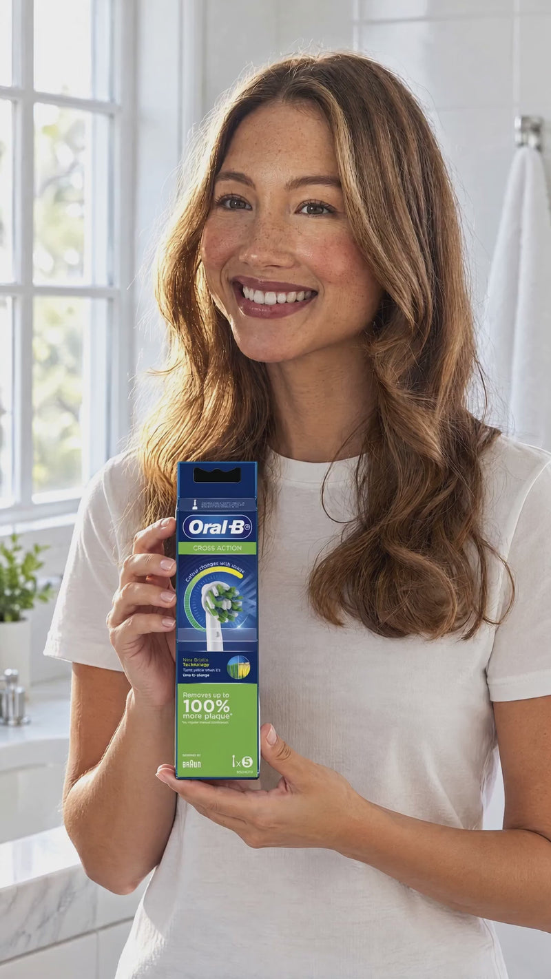 GRWM: Oral-B Cross Action Power Toothbrush Refills 5 Pack