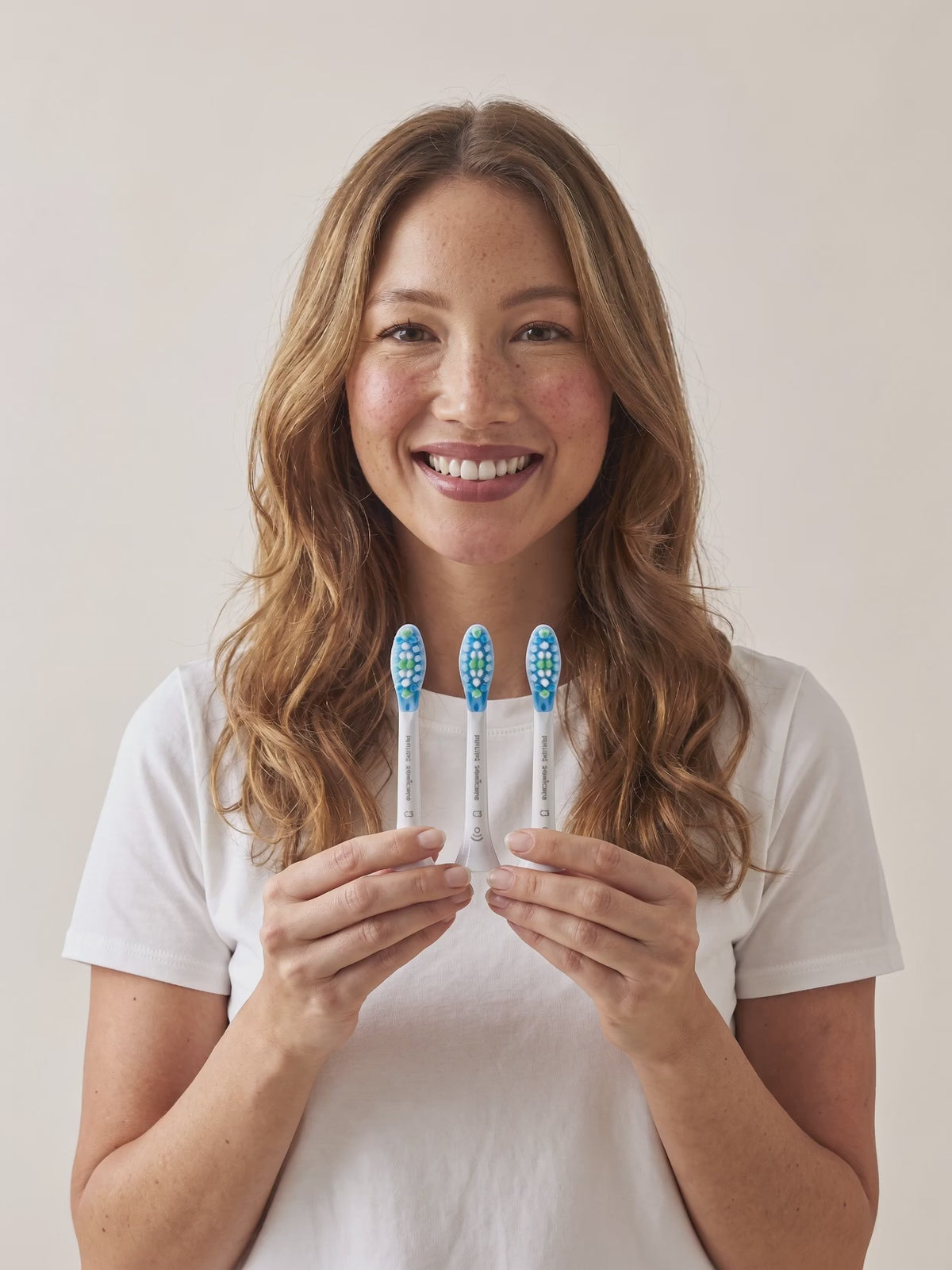 Sonicare C3 heads in hand
