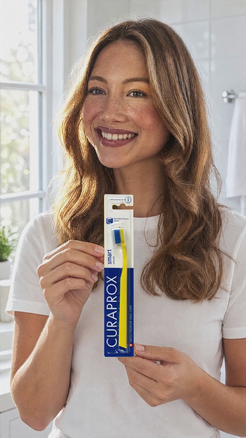 GRWM: Curaprox CS Smart Yellow Toothbrush