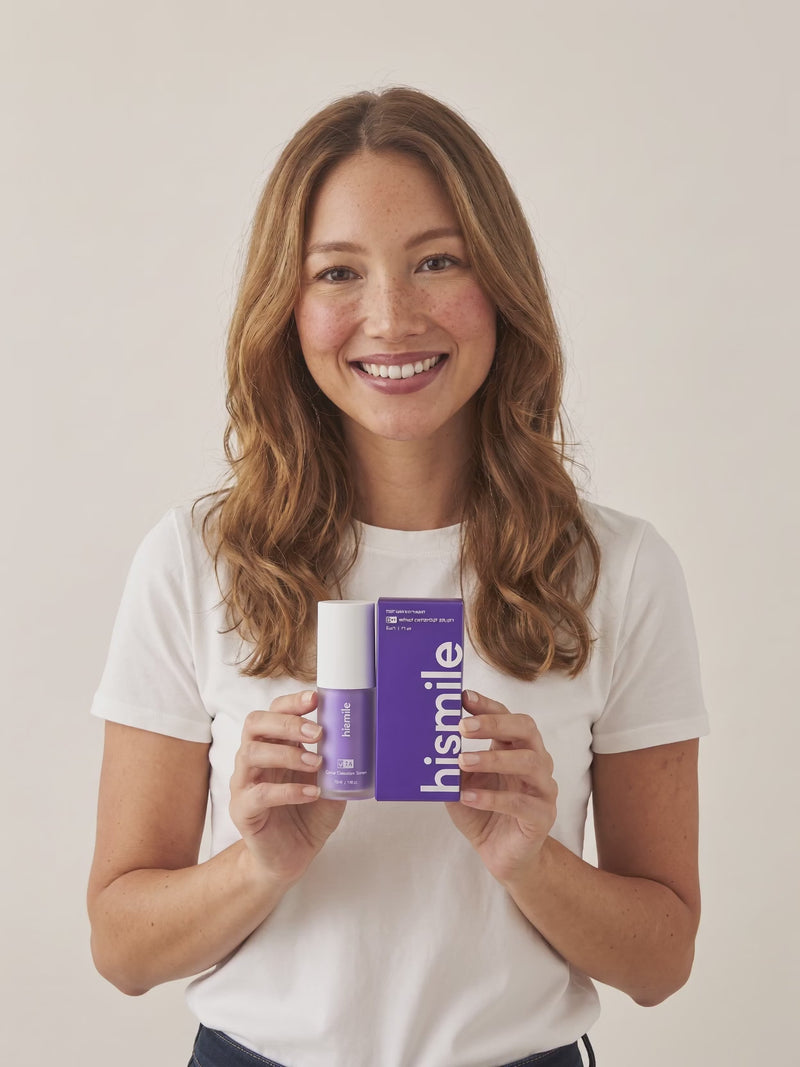 Hismile V34 serum in hand