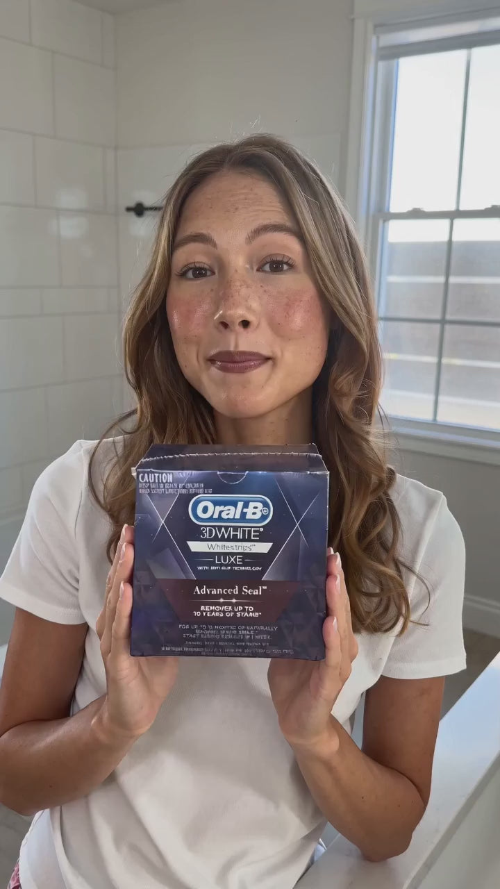 Oral-B 3D White Luxe Advanced Seal Whitestrips - presenter video with captions