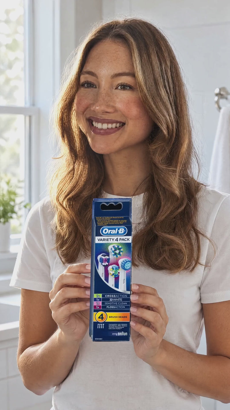 GRWM: Oral-B Power Toothbrush Variety Refills 4 Pack