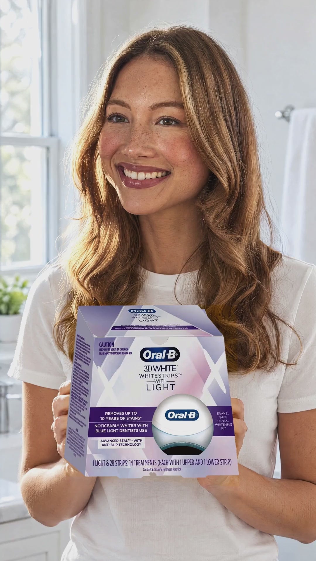 GRWM: Oral B 3D White Strips Teeth Whitening 14 Treatments + LED Light Kit