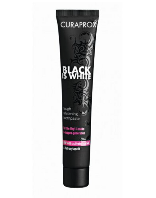 BLACK IS WHITE activated carbon TOOTHPASTE 90ml Made in Switzerland