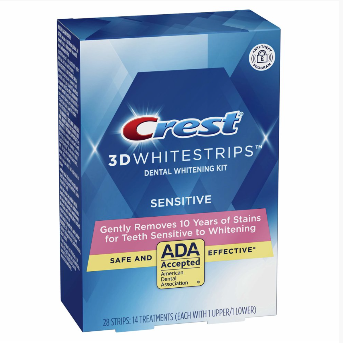 Crest 3D Whitestrips Sensitive Teeth Whitening Kit, 14 Treatments