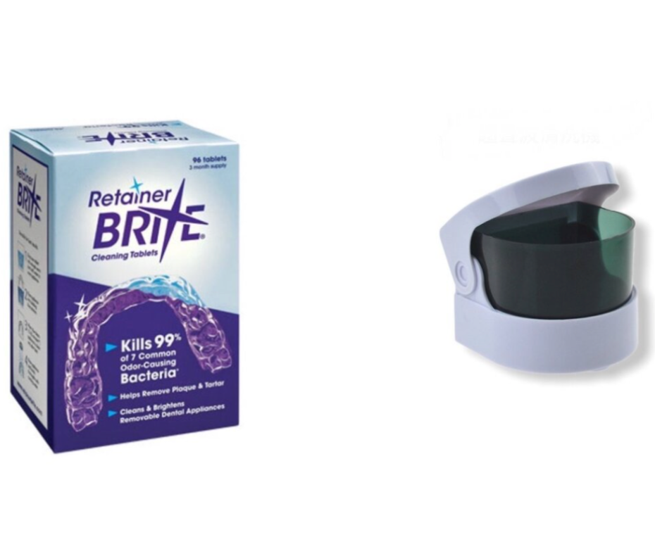Dentsply-1x Retainer Brite for Cleaner Retainers+1x ultrasonic cleaner