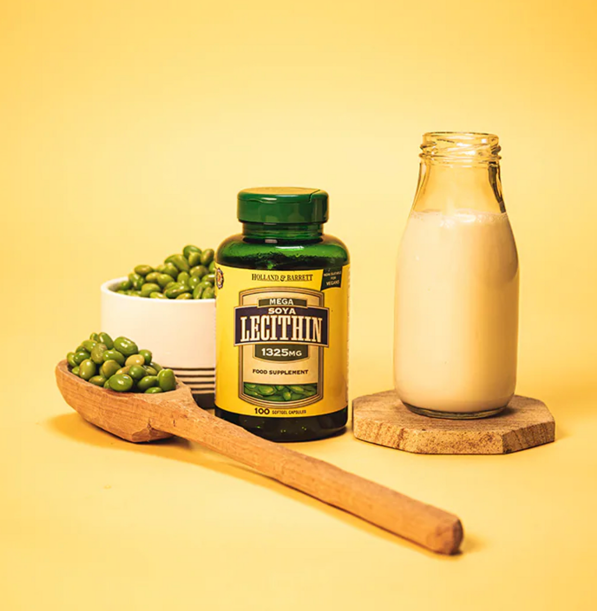Holland & Barrett - Holland & Barrett Mega Soya Lecithin Fat Emulsifier 100 Capsules 1325mg