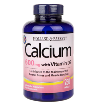 Holland & Barrett - Calcium plus Vitamin D 250 Tablets (Parallel Import)