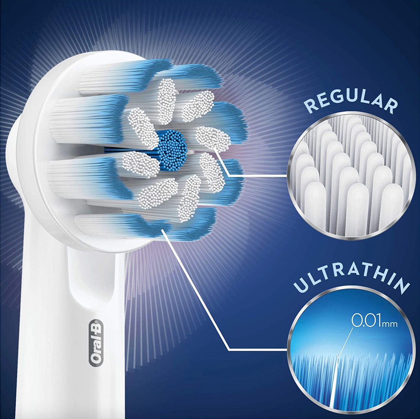 Oral-B Sensitive Clean Replacement Heads for Electric Toothbrush (Pack of 3)