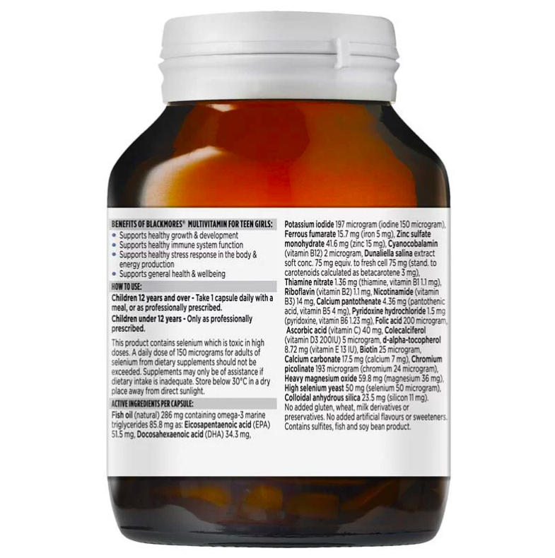 Blackmores - Multivitamin for Teen Girls 60 Capsules