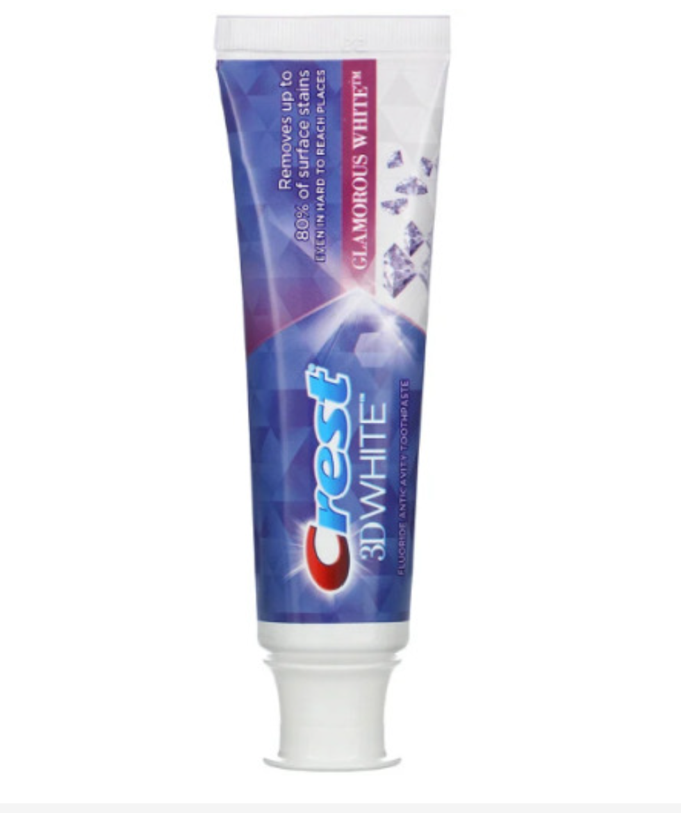 Crest, 3D White, Fluoride Anticavity Toothpaste, Glamorous White, 116g