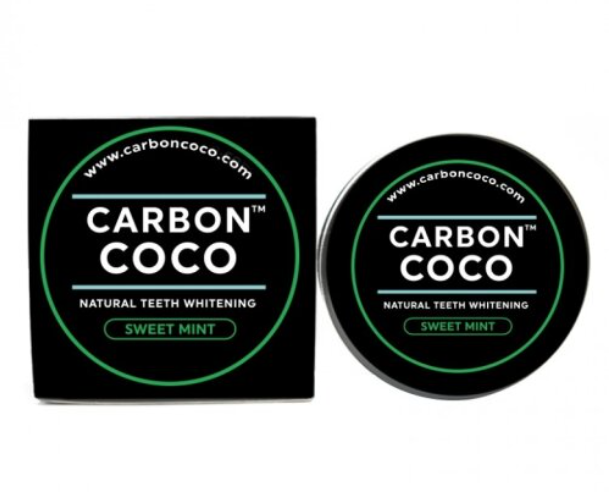 CARBONCOCO - Mint Natural Teeth Whitening+Peach Toothpaste+flosser set