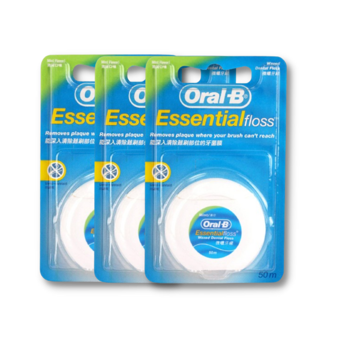 Oral B - Essential Floss Waxed Dental Floss (Mint) 50m (Parallel Import)