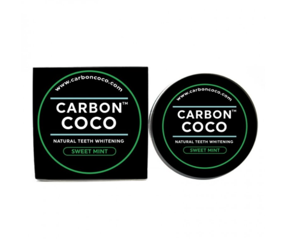 CARBONCOCO-Natural Teeth Whitening(Sweet Mint)+Toothpaste+flosser set